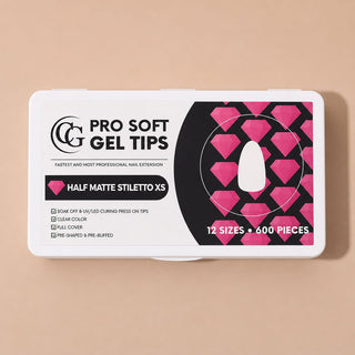 Pro Soft Gel Tips  Stiletto XS