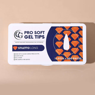 Pro Soft Gel Tips Stiletto Large